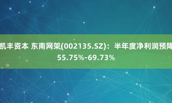 凯丰资本 东南网架(002135.SZ)：半年度净利润预降55.75%-69.73%