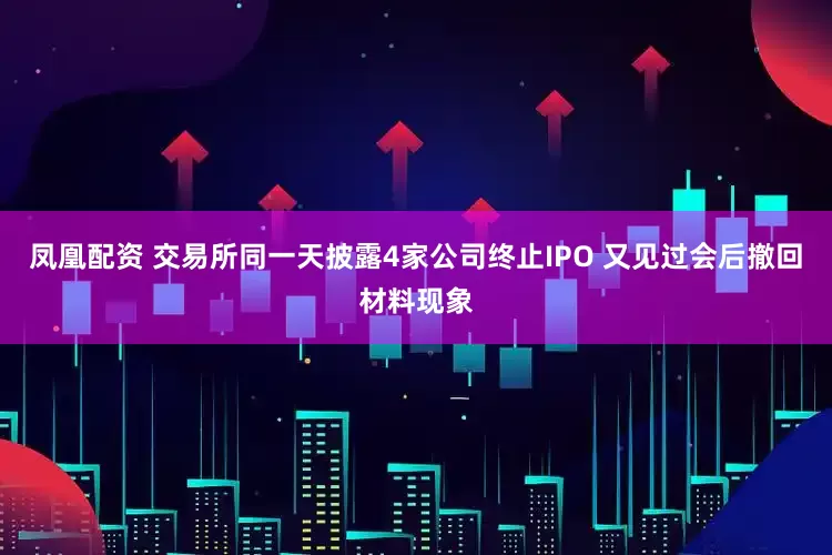 凤凰配资 交易所同一天披露4家公司终止IPO 又见过会后撤回材料现象